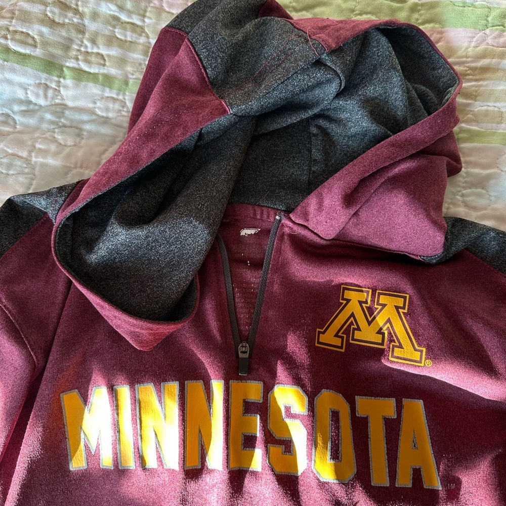 Ladies Maroon & Grey Sport Hoodie